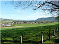 View over fields to Moulin in PH16 5EW