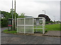 Bus stop and phone box at Innellan in PA23 7ST
