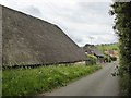 Thatched barns at Eastbury in RG17 7JW