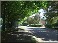 Bus stop and shelter on Baldock Road (B656), Letchworth in SG6 2TS