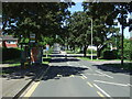 Bus stop and shelter on Bedford Road, Letchworth in SG6 4LB