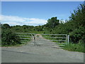 Gated farm track off Flecks Lane in Shingay cum Wendy