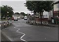 Zebra crossing on a small hump, Pengam Road, Tremorfa, Cardiff in CF24 2TT
