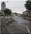 Warning sign - Humped Zebra Crossing, Pengam Road, Tremorfa, Cardiff in CF24 2TT