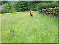 Wallside field footpath giving access to Holme House from Lower Laithe in BD22 0PZ
