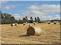 Newly baled straw, Drumkilbo Cottage in PH12 8QS