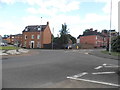 Roundabout on Wellington Road, Raunds in NN9 6NQ
