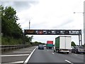 Signal gantry over M25, clockwise lane, near Iver station in SL0 9AQ