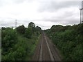 Railway line from Leicester to Birmingham in LE9 4HA