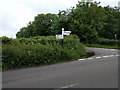 Lane junction on Limekiln Lane in BA4 4LG