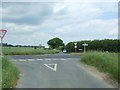 Minor road junction, Pages's Place in IP25 7EN