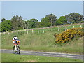 Cyclist on the A944 in AB32 7BD