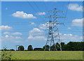 Power lines and pylons north of Sporle in PE32 2EH