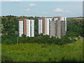 Tower blocks off Mixenden Road, Mixenden in HX3 5FJ