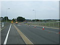 Roadworks on the bridge over the extension to the M90 motorway in EH30 9ER