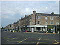 Shops on junction of Corstorphine Road and Saughtonhall Drive in EH12 6TU