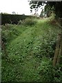 Barbed wire across footpath, Tintinhull in BA22 8PH