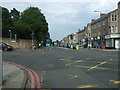 Road junction on Corstorphine Road (A8) in EH12 6TU