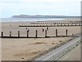 Groynes on the eastern beach at Redcar in TS10 3AZ