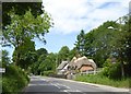 Thatched buildings by the A4 west of Marlborough centre in SN8 1TH