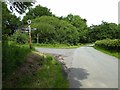 Country road junction at Lane's End, near Farlow in DY14 0HX