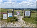 Gate to Combe Gibbet in RG17 9QJ