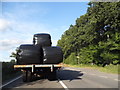 Bale carrier on the A31, Sleight in BH21 3EE