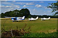 Light aircraft at Brimpton Airfield in RG7 4LY