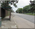 Highcroft bus stop and shelter, Newport Road, Rumney, Cardiff in CF3 3HE