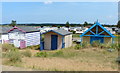 Beach huts at Heacham in PE31 7AP