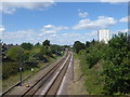 View of the railway from Brick Lane bridge in EN3 5NL
