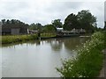 Narrow boat and swing bridge at Giles Wood in BA14 6LQ