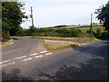 Road junction and grass triangle in Loddington