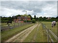 Farm Track towards Chobham Park Farm in GU24 8PL