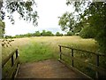 Footbridge towards Bambridge Farm in GU24 8HL