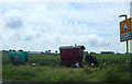 Traveller's caravans beside the A30, Sennen in TR19 7DH
