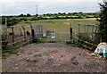 Field gate set back from Nibley Lane, South Gloucestershire in BS36 2NS