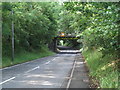 Low railway bridge on the A5104 in CH4 0HY