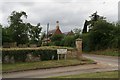 Hall Lane and a tall chimney in Stainby in Gunby and Stainby