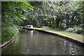 Narrowboat moored south of Llanfoist Wharf in NP7 9NA