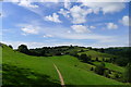 The Cotswold Way on the side of Penn Hill in BA1 4ET