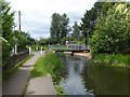Swing bridge at Bathpool over Bridgwater and Taunton Canal in TA2 8DS