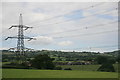 Looking past the pylon to Middlebrook Farm in DT6 6RW