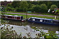 Narrowboats on canal arm beside Nutt's Lane in LE10 0JU