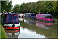 Narrowboats outside Trinity Marina in LE10 0NH