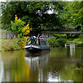 Narrowboat near Wrenbury Heath in Cheshire in CW5 8ED