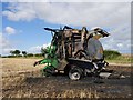 Burnt-out Baler in Duddo