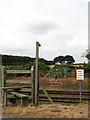 Stile on footpath crossing railway line near Redwing Farm in NR13 6EX