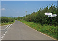 Road junction near Brunsell Knap Farm in DT10 2JX