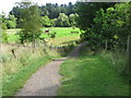 Path at the sheep paddocks in Dean Castle Country Park in KA3 7TJ